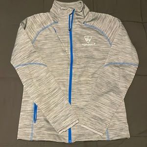 North End — Men's Flux Mélange Bonded Fleece Jacket w/ Topgolf logo